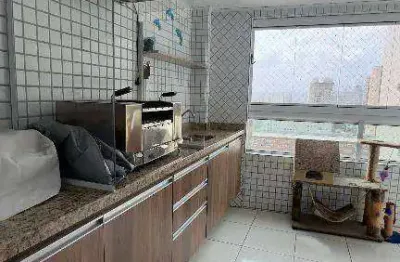 Apartamento de 2 dorm(s), sendo 1 suíte, com varanda gourmet ne tupi em praia grande sp.