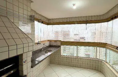 Apartamento de 2 dorm(s), sendo 1 suíte, com sacada gourmet na aviação - praia grande sp.
