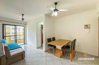 Apartamento de 1 dormitório com sacada vista mar na tupi em praia grande sp.