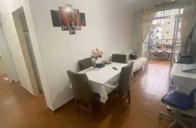 Apartamento de 1 dormitório com sacada, 1 vaga na guilhermina em praia grande sp.
