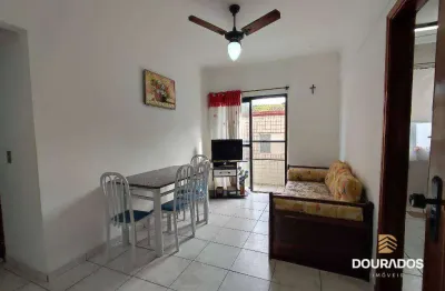 Apartamento com 1 dormitório com sacada e vista mar na aviação em praia grande sp.