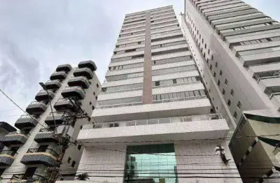 Apartamento de 2 dormitórios, sendo 1 suíte com varanda gourmet na guilhermina em praia grande sp.