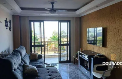 Apartamento de 3 dormitórios com sacada frente mar na guilhermina em praia grande sp - porteira fechada