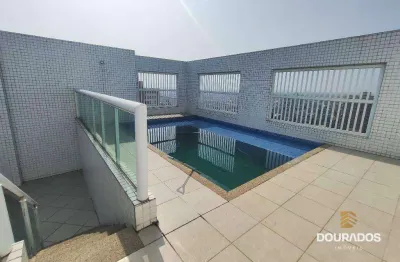 Cobertura de 3 dormitórios sendo 3 suítes com piscina na Ocian em Praia Grande SP.