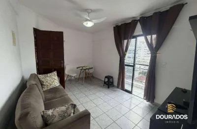 Apartamento de 1 dormitório com 2 sacadas frente rua na Guilhermina em Praia Grande SP.