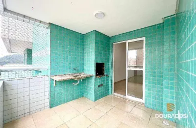 Apartamento de 2 dormitórios, sendo 1 suíte com varanda gourmet no Forte em Praia Grande SP