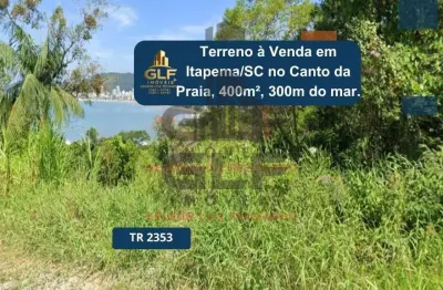 Terreno a venda na cidade de itapema/sc no canto da praia, com metragem de 400m², 300m do mar.