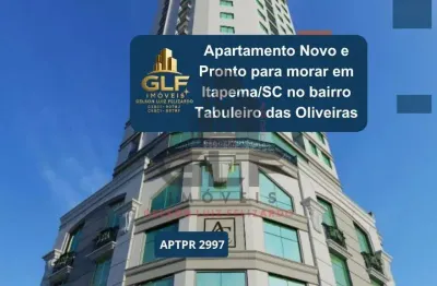 Apartamento novo e pronto para morar em itapema/sc no bairro tabuleiro das oliveiras, 62,58m² com 2 dormitórios, sendo 1 suíte e 1 vaga de garagem