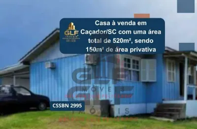 Oportunidade única! casa à venda em caçador/sc com uma área total de 520m², sendo 150m² de área privativa, 3 dormitórios, sendo 1 suíte.bem localizad