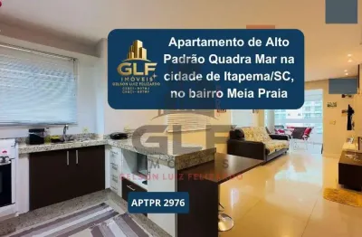 Apartamento pronto de alto padrão quadra mar na cidade de itapema/sc, no bairro meia praia, com 2 dormitórios sendo 1 suíte e 2 vagas de garagem.