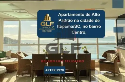 Apartamento pronto de alto padrão na cidade de itapema/sc no bairro centro com 4suítes e 2vagas de garagem. localização privilegiada em frente ao mar!