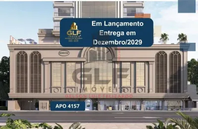 Apto lançamento em itapema/sc bairro meia praia, com 185.2m², sendo 4 suítes, 3 vagas de garagem, área de lazer completa