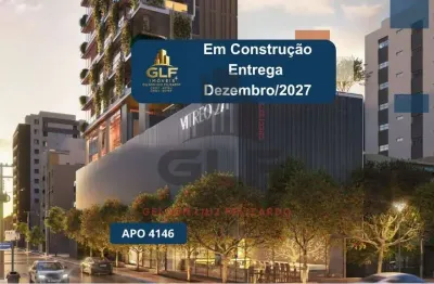 Apto construção em itapema/sc bairro meia praia, com 205.09m²  área privativa, sendo 4 suítes, 3 vagas de garagem, área de lazer completa