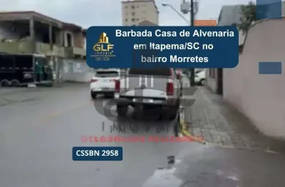 Barbada casa de alvenaria em itapema/sc no bairro morretes área total de 300m². ótima localização a apenas 900m do mar.