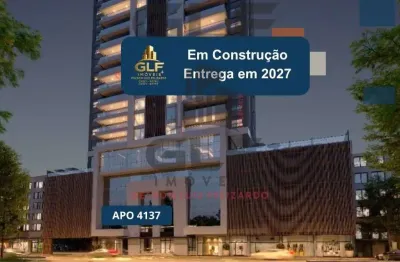 Apto em construção em itapema/sc bairro meia praia, com 172.11m²  área privativa, sendo 4 suítes, 3 vagas de garagem, área de lazer completa