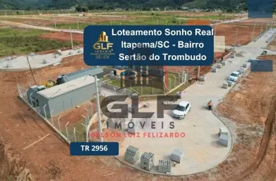 Barbada terreno a venda no loteamento sonho real no bairro sertão do trombudo na cidade de itapema/sc, com 200 m².