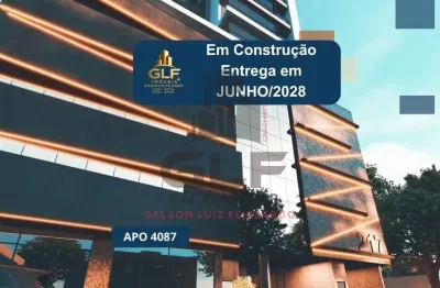 Apto em construnstrução em balneário camboriú centro, com 172,18m² área privativa sendo 4 suítes, 2 vagas de garagem, área de lazer completa