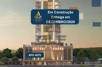 Apto em construção em itapema bairro meia praia, com 185,20m² área privativa, sendo 4 suíte, 3 vagas de garagem, com área de lazer completa