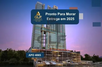 Apto pronto para morar em balneário camboriú, com 182m²área privativa sendo 3 suítes, 3 vagas de garagem, área de lazer completa