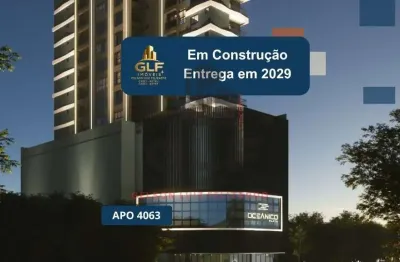 Apto em construção em itapema/sc bairro meia praia, com 44,00m² área privativa sendo 1 dormitório, 1 vaga de garagem