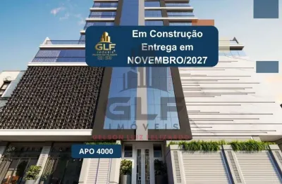 Apto em construção em itapema/sc bairro meia praia, com 102m² área privativa sendo 3 suítes, 2 vagas de garagem, área de lazer completa