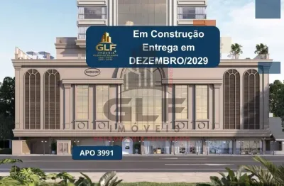 Apto em  construção em itapema/sc com 185,20m² área privativa, sendo 4 suítes, 3 vagas de garagem, área de lazer completa
