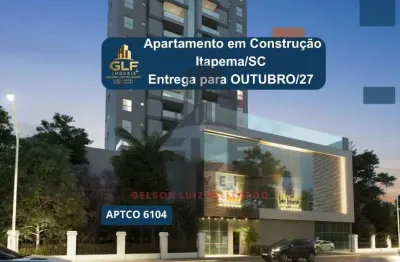 Apartamento em construção em itapema/sc com 132m² área privativa, sendo área de lazer completa, bem localizado