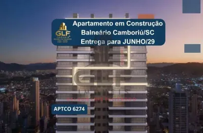Apartamento em construção em balneário camboriú, com 177,78m² área privativa, com área de lazer completa