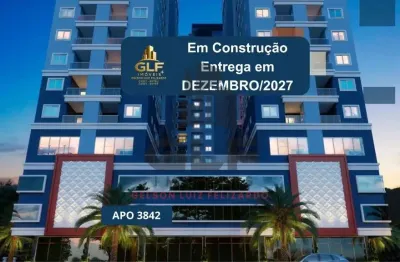 Apto em construção em itapema/sc bairro meia praia, com 69,85m² área privativa, com 2 dormitórios sendo 1 suíte, 1vaga de garagem, área de completa