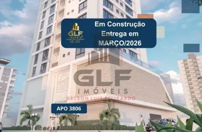 Apto em construção em camboriú, com 106,99m² área privativa, sendo 3 suítes, 2 vagas de garagem, área de lazer completa