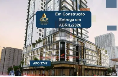 Apto em construção em itapema, bairro meia praia, com 160m² área privativa, sendo 4 suítes, 3 vagas de garagem, área de lazer completa
