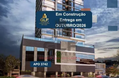 Apto em construção em balneário camboriú, com 85m² área privativa, sendo 2 suítes, 2 vagas de garagem, área de lazer completa