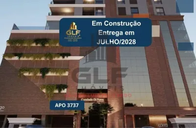 Apto em construção em porto belo, 90,80m² área privativa, sendo 2 suítes, 2 vagas de garagem, área de lazer completa