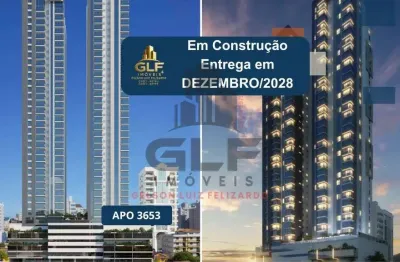 Apto em construção em itapema/sc com 221,02m² área privativa sendo 4 suítes, 3 vagas de garagem, área de lazer completa