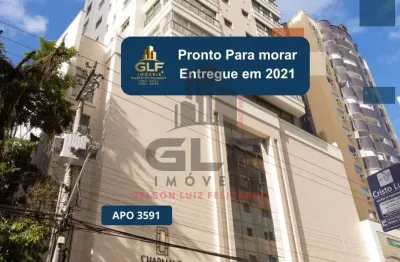 Apto pronto em balneário camboriú, com131,39m²  área privativa, sendo 4 suítes, 3 vagas de garagem, área de lazer completa