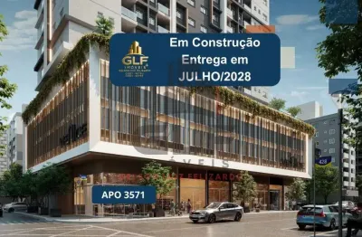 Apto em construção em itapema/sc bairro morretes, com 69,92m² área privativa, com 2 dormitórios sendo 1 suíte, área de lazer completa