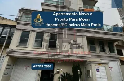 Apartamento novo e pronto para morar na cidade de itapema/sc no bairro meia praia, com 84m², 2 suítes e 2 vagas de garagem. bem localizado.