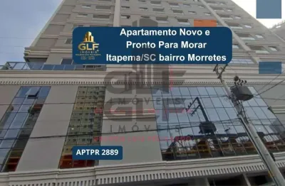 Apartamento novo e pronto para morar na cidade de itapema/sc no bairro morretes, com 2 quartos/ 1 suíte e 1 vaga de garagem, com lazer completo.
