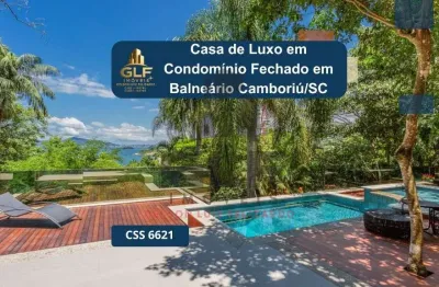 Casa de luxo em condomínio fechado em balneário camboriú/sc no bairro estaleirinho, com 785m² de área total, 4 suítes e 4 vagas de garagem