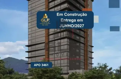 Apto em construção em porto belo, perequê, com 120m² área privativa sendo 3 suítes, 2 vagas de garagem, área de lazer completa