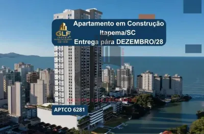 Apartamento em construção em itapema/sc, no bairro meia praia, com 262m² de área total, 3 suítes e 3 vagas de garagem, lazer completo. a 300m do mar