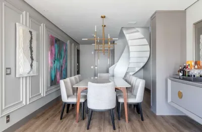 Cobertura de luxo no coração de balneário camboriú-sc, centro: 3 quartos, 3 suítes, 5 banheiros, 3 vagas, 402,14m².