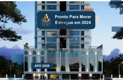 Apto pronto em balneário camboriú, com 11m² área privativa, sendo 3 suítes, 2 vagas de garagem, área de lazer completa