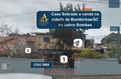 Casa sobrado a venda na cidade de bombinhas/sc no bairro bombas, 1 casa e 2 kitnets com 5 quartos e 5 vagas de garagem. 193m²
