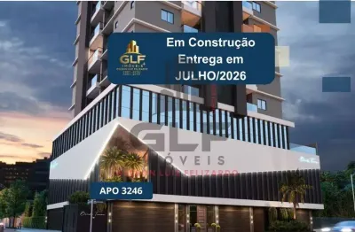Apto em construção em porto belo, com 75m² área privativa sendo, 2 suítes, 1 vaga de garagem, área de lazer completa