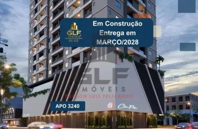 Apto em construção em porto belo, com 77,09m² área privativa, sendo 2 suítes, 1 vaga de garagem, área de lazer completa