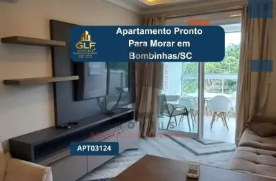 Apto pronto em bombinhas/sc com 217m² área privativa sendo 3 suítes, 2 vagas de garagem, lazer completo