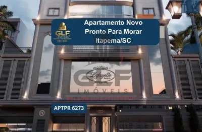 Apartamento novo e pronto para morar em itapema/sc, na meia praia com 200m² de área total, 3 suítes e 2 vagas de garagem. ótima localização a 600m do