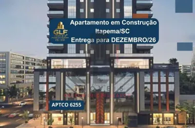 Apartamento em construção em itapema/sc no bairro meia praia, 4 suítes e 3 vagas de garagem, com lazer completo, a 400m do mar. bem localizado.