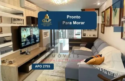 Apto pronto em balneário camboriú, com 119m² área privativa, com 3 dormitórios sendo 1 suíte, 4 vagas de garagem, com área de lazer